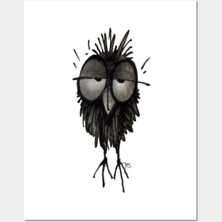 Funny Sleepy Owl Posters and Art